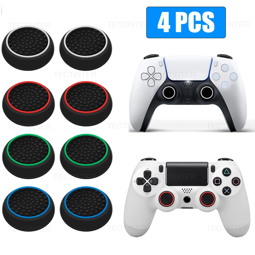 Gaming Accessories For Xbox Series X - 4 Stück Silikon-Analogstick-Griffkappen für PS5/PS4/PS3/Switch 2
