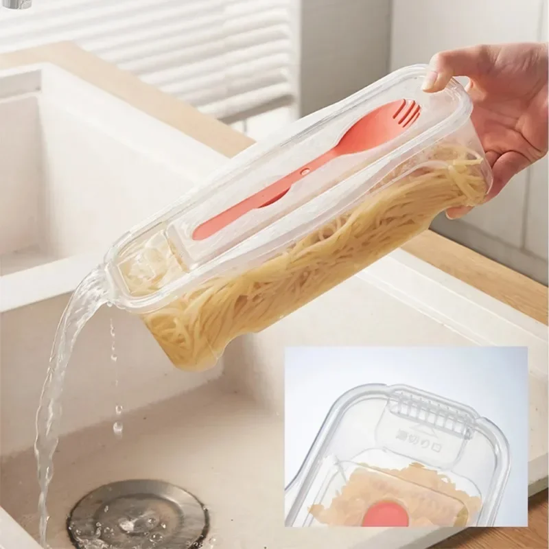 Gaming Kitchen Accessories - Mikrowelle Pasta Kochbox mit Sieb Hitzebeständige
