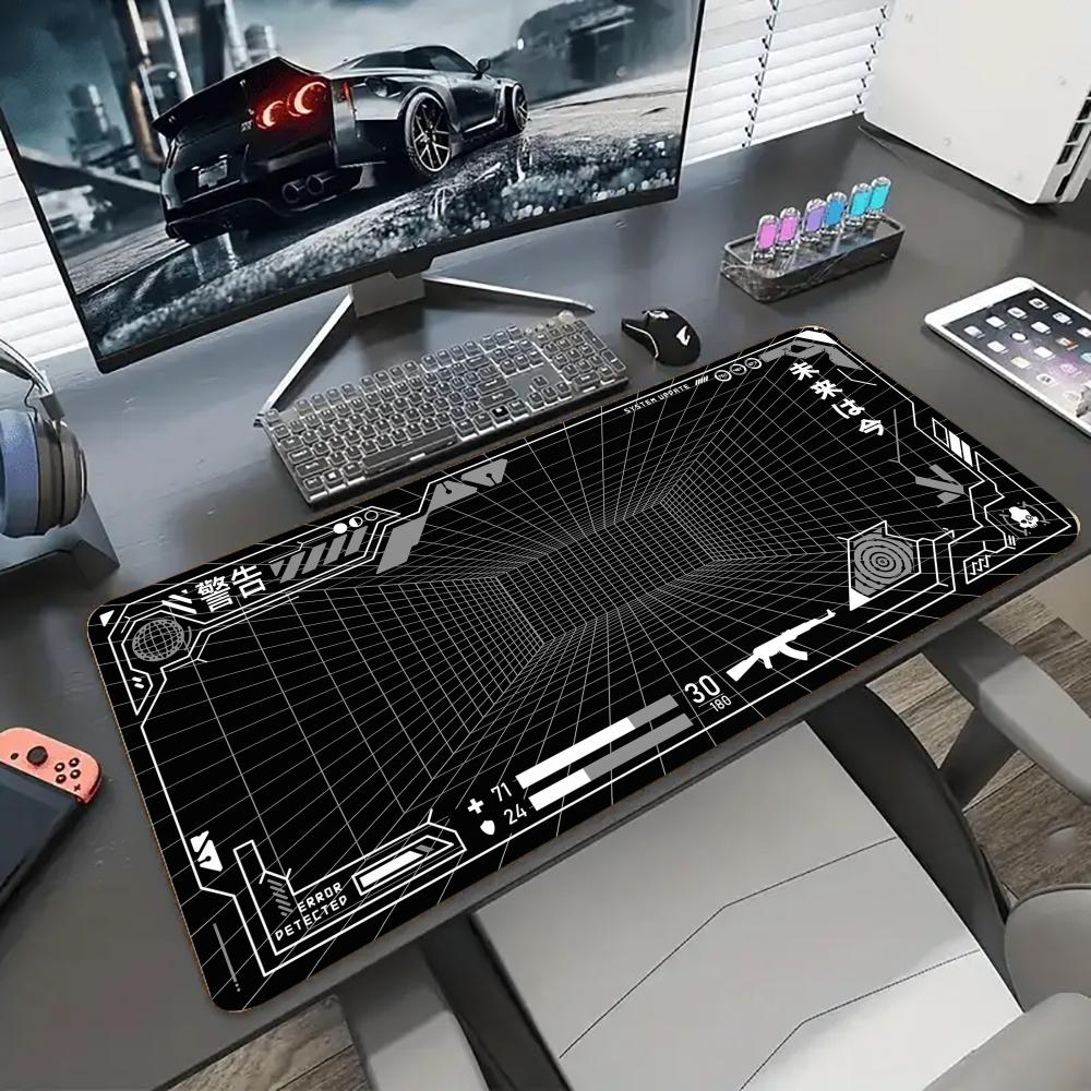 Gaming Accessories White - Perspektive Grid Schreibtisch Matte Gaming Matte