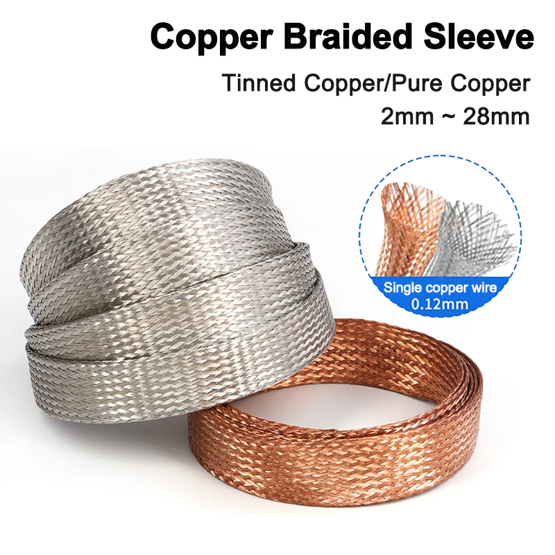 Cable Sleeve Braided - 2-10m erweiterbare Kupfer-Geflechtschläuche 4mm - 28mm