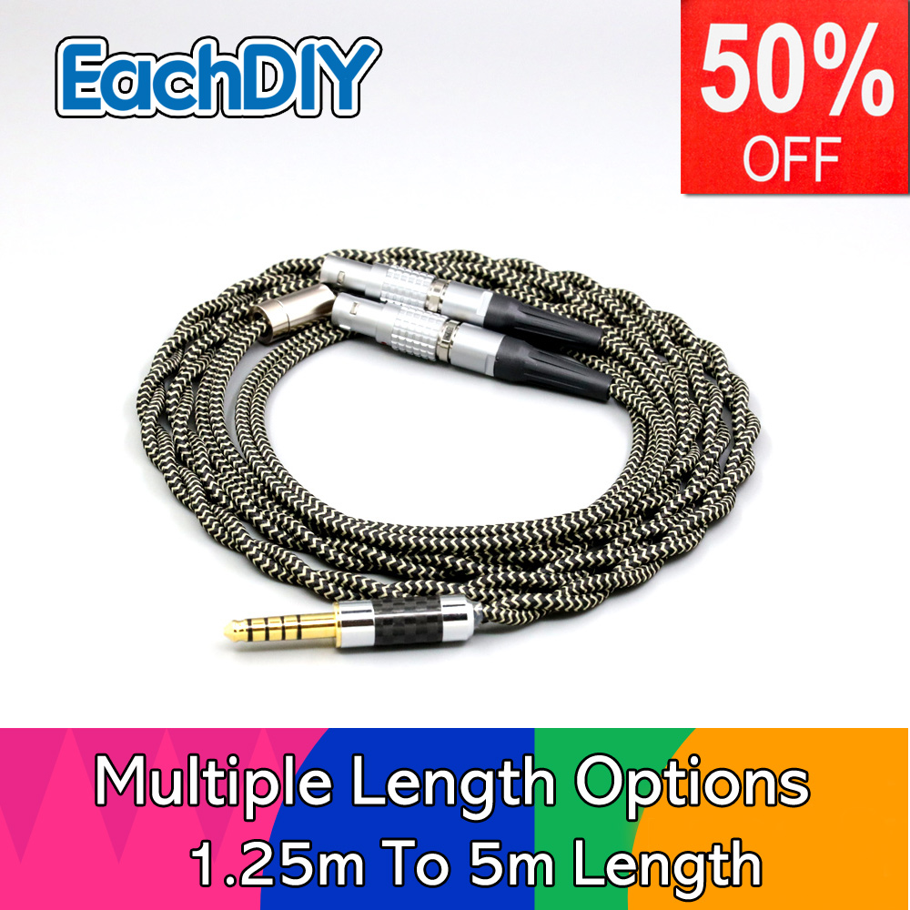 Cable Sleeve Braided - 2-adriges 2,8-mm-Litz-OFC-Kopfhörerkabel mit geschirmter Geflechtmanschette für