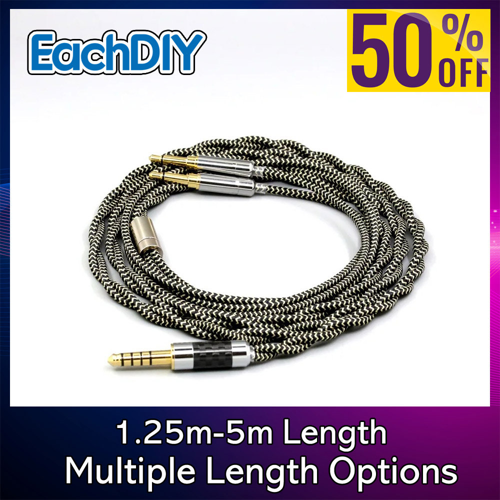 Cable Sleeve Braided - 2 Core 2,8mm Litz OFC Kopfhörer