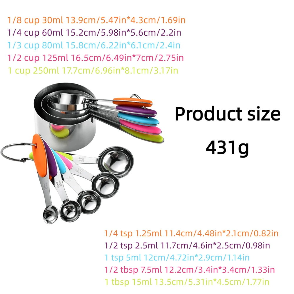 5/10Pcs Edelstahl Messbecher U – Gaming Kitchen Accessories Bewertung und Preis