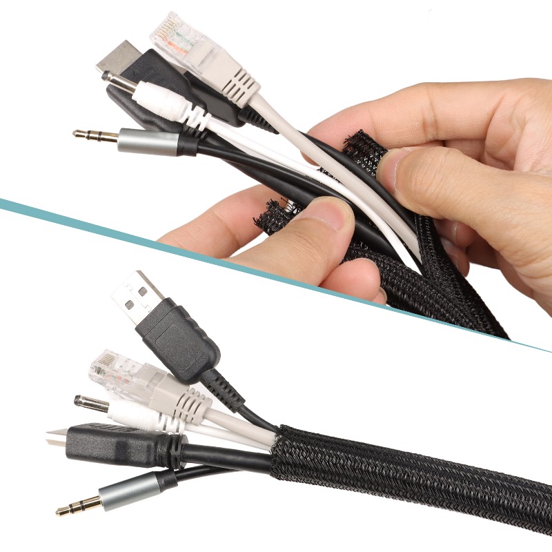 3/5/10 m schwarze geflochtene  – Cable Sleeve Braided Bewertung und Preis