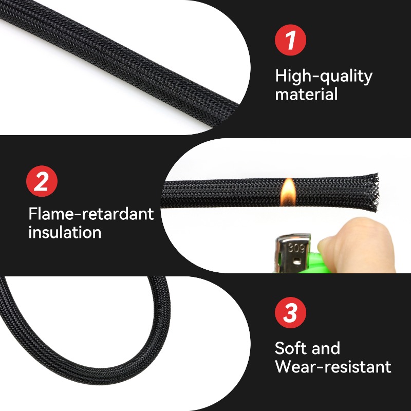 3/5/10M PET erweiterbare geflo – Cable Sleeve Braided Bewertung und Preis