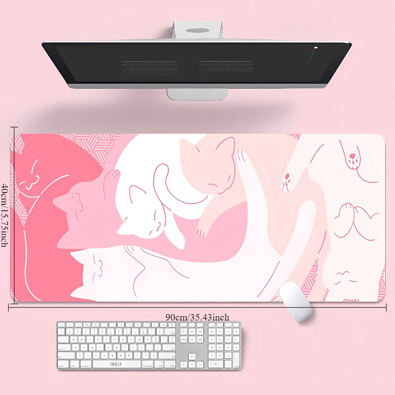 Kawaii Pink Cat großes Mauspad – Gaming Accessories Very Bewertung und Preis