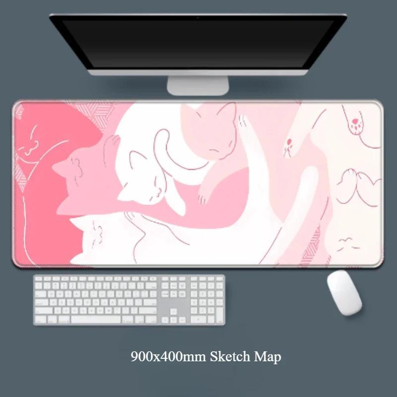 Kawaii Pink Cat großes Mauspad – Gaming Accessories Very Bewertung und Preis