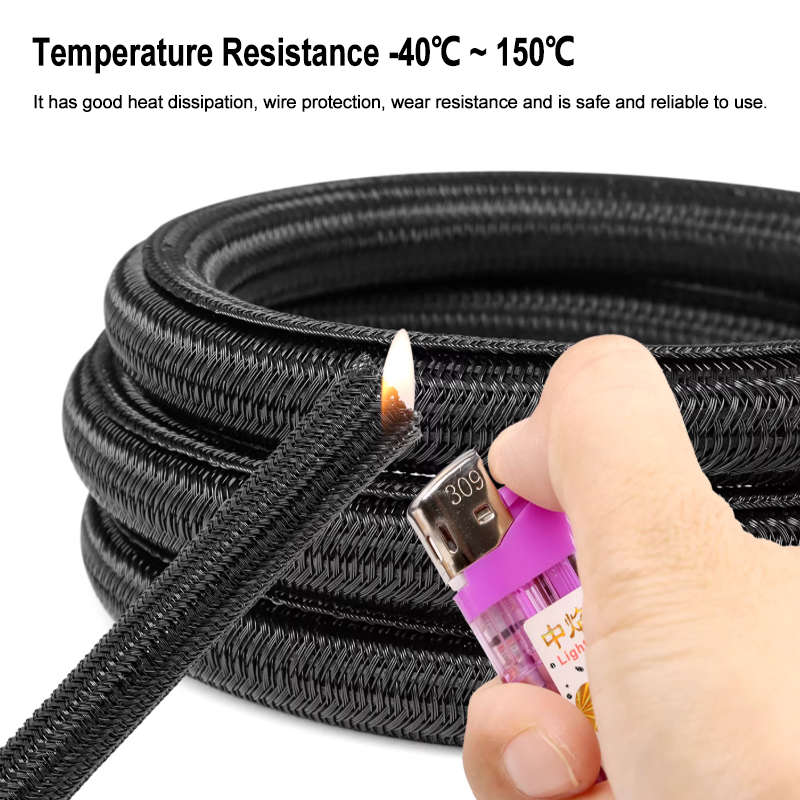 2/10 m schwarze, selbstschließ – Cable Sleeve Braided Bewertung und Preis