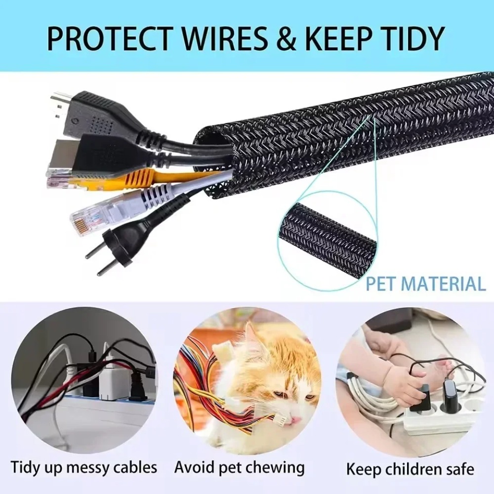 9-15M Plit Rohrschutz Selbstsc – Cable Sleeve Braided Bewertung und Preis