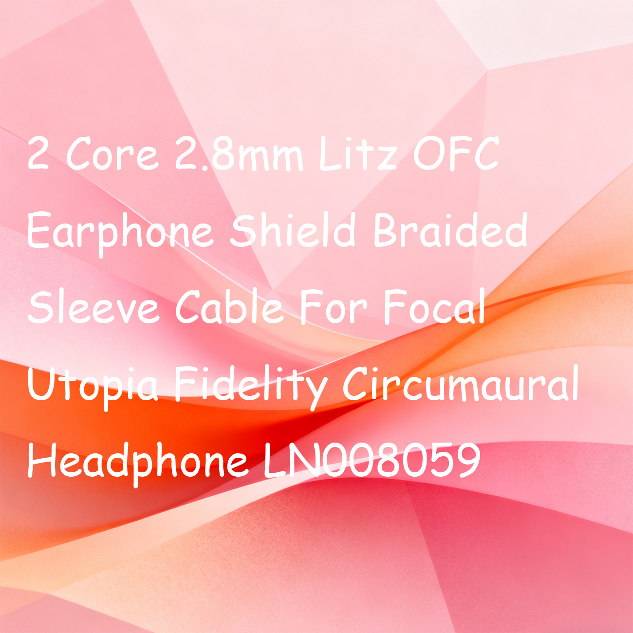 2-adriges 2,8-mm-Litz-OFC-Kopf – Cable Sleeve Braided Bewertung und Preis